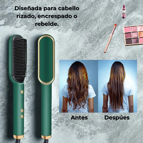 LisoMax® Cepillo Alisador de Pelo Eléctrico Portátil de Cerámica