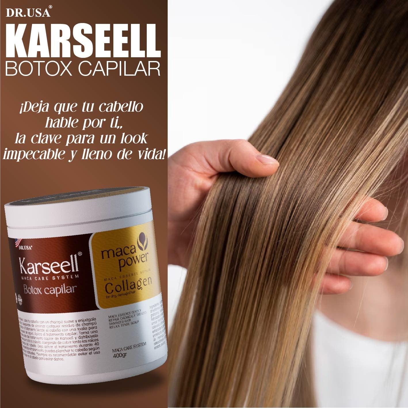 Pack Karseell Profesional: Shampoo Botox y Aceite de Argán