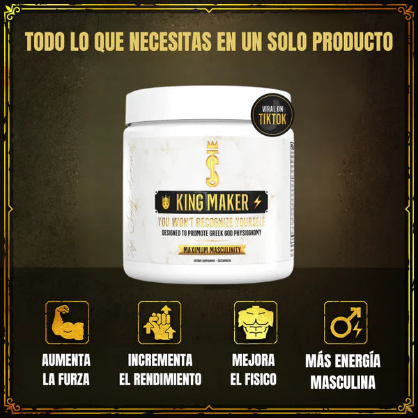 King Maker® – Potencia tu fuerza, energía y masculinidad 120 capsulas.