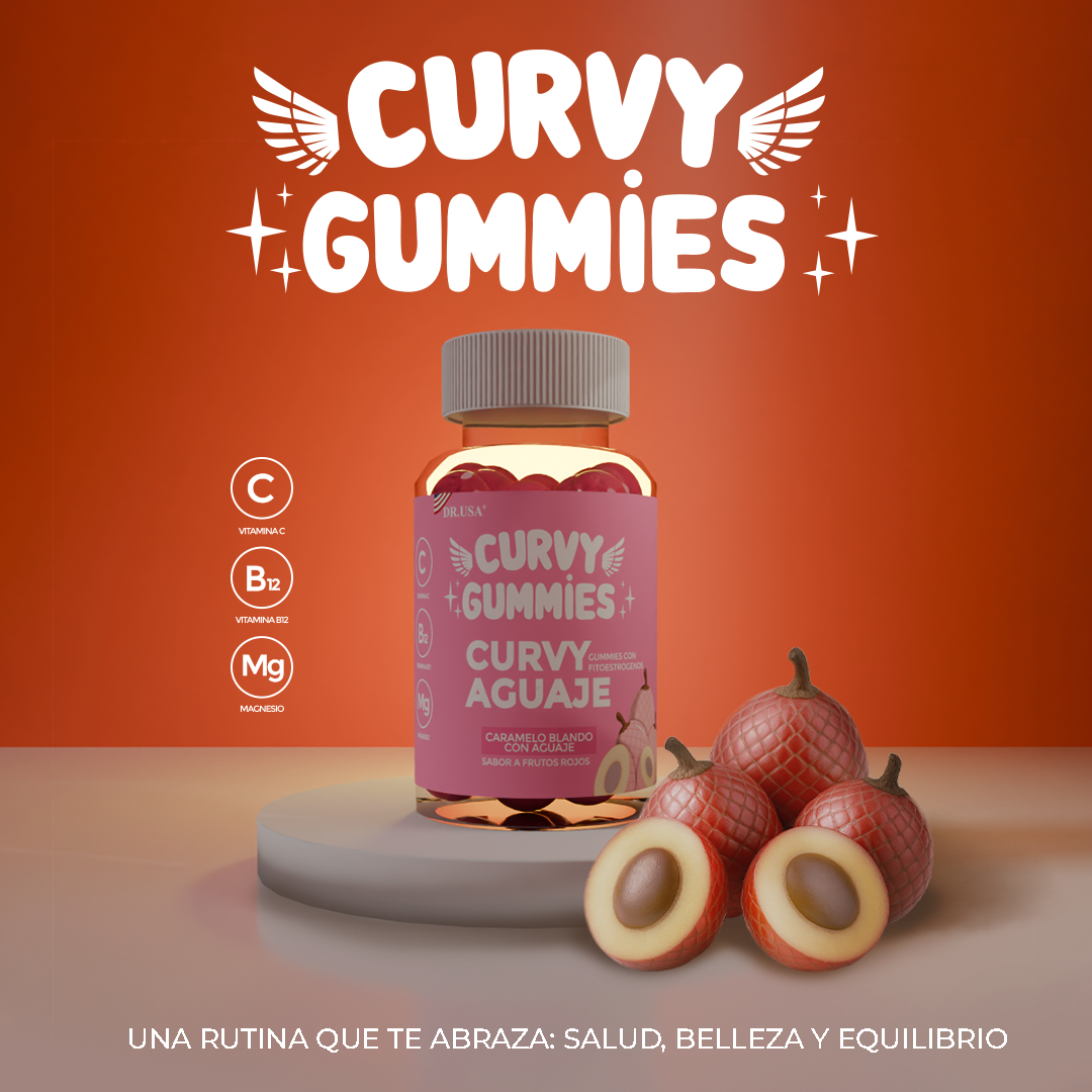 Curvy Gummies® Moldea, Equilibra y Realza tu Belleza Natural 60 Unidades.