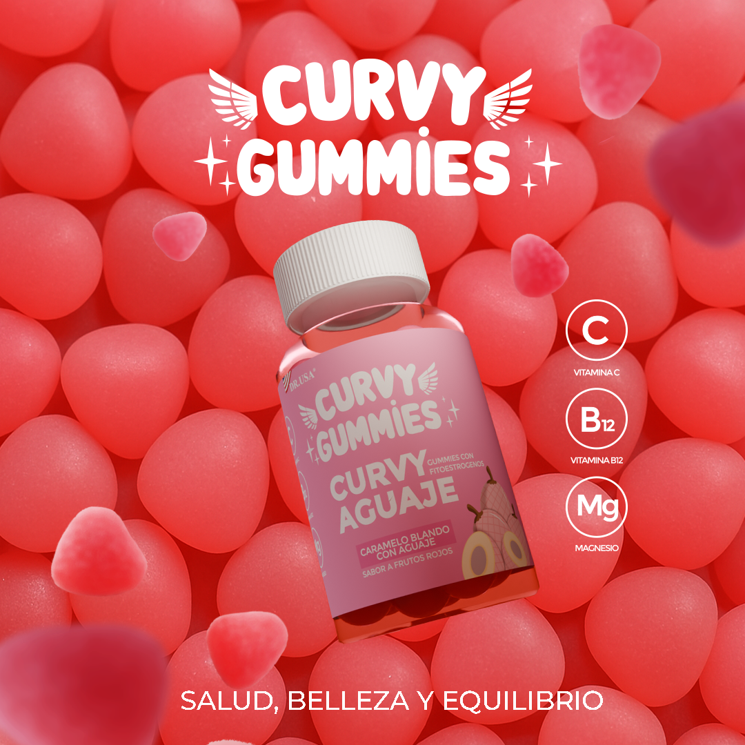 Curvy Gummies® Moldea, Equilibra y Realza tu Belleza Natural 60 Unidades.