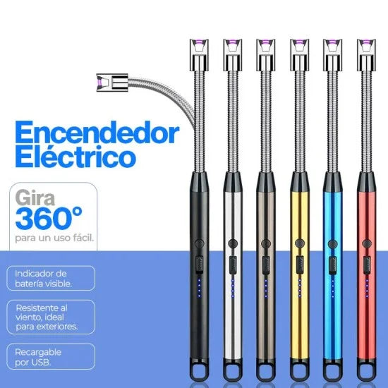 Chispero Encendedor Flexible Carga USB