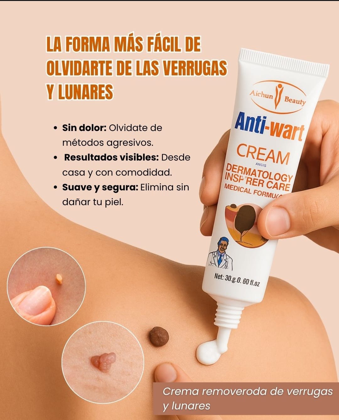 Anti-Wart® Elimina verrugas rápido y sin dolor.